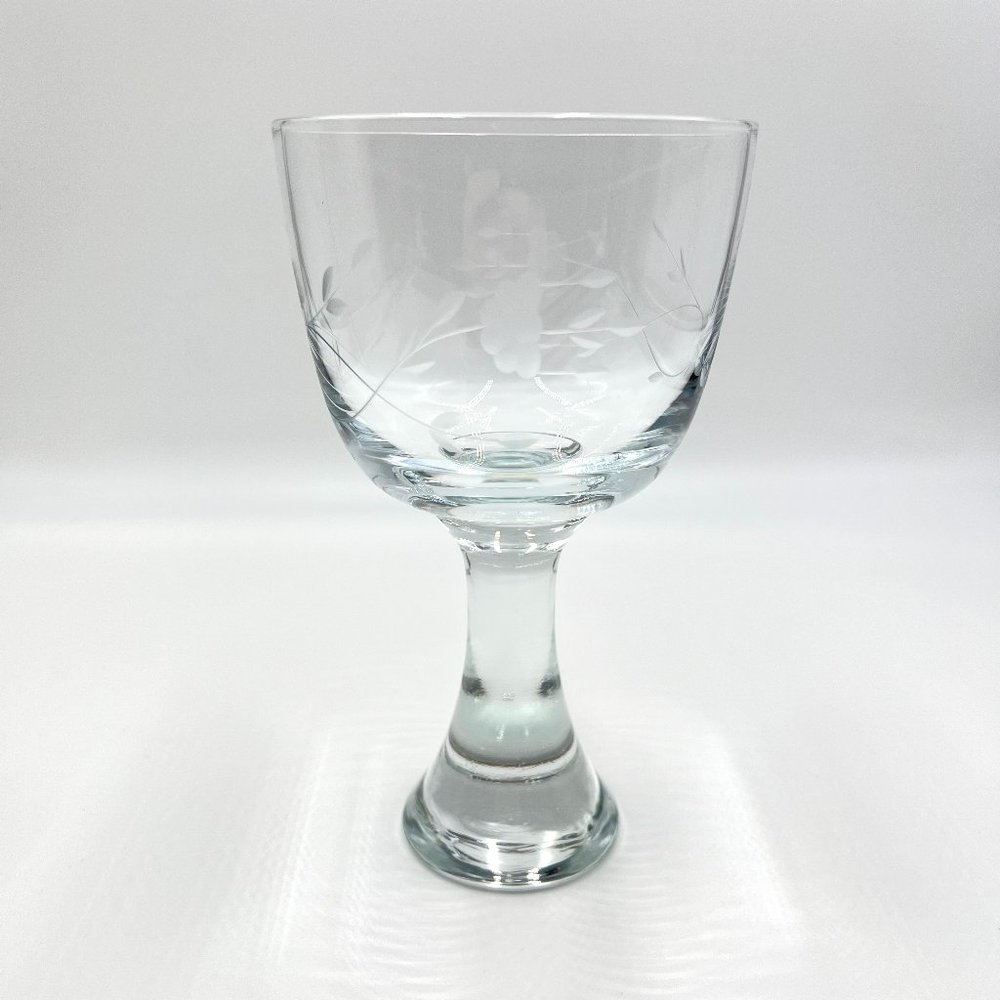 Princess House Crystal Heritage Pattern 1407 Water Goblet Wine Glass Stemware‎